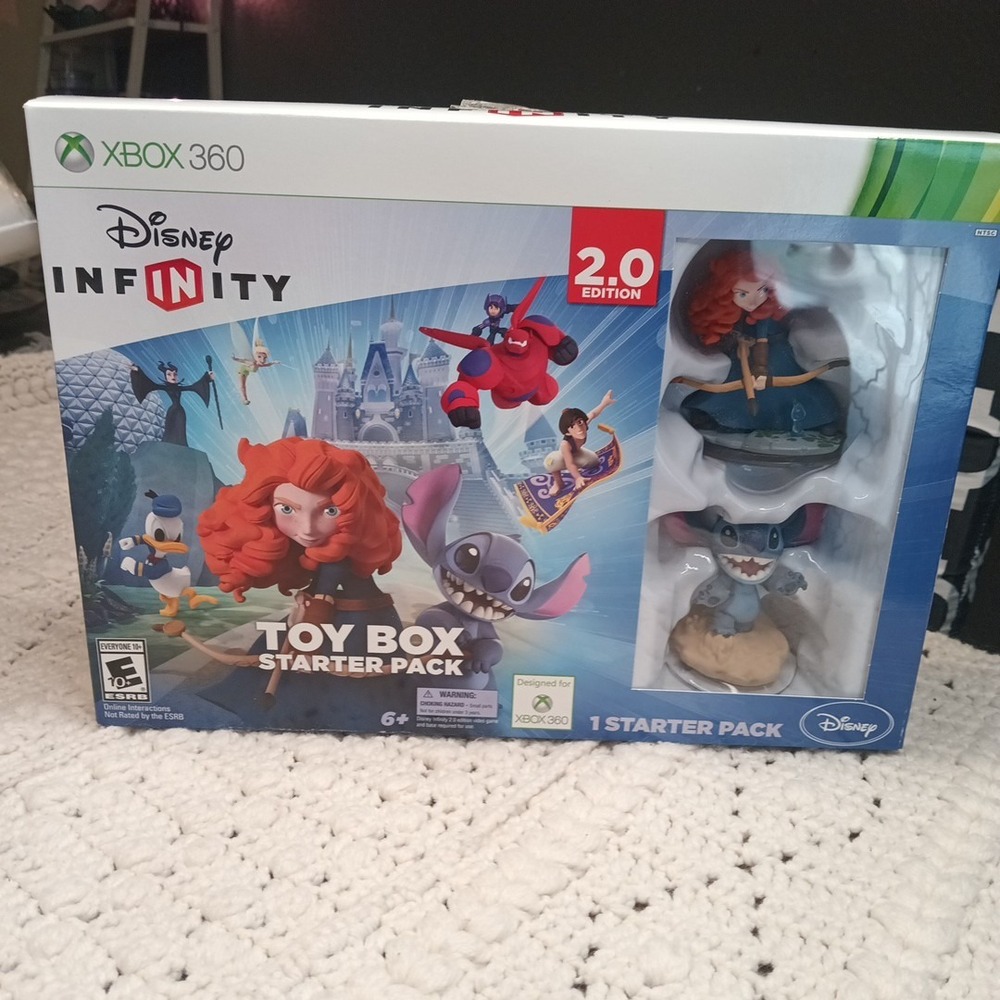 NIB Xbox 360 Disney INFINITY Toy Box Starter Pack 2.0‎ Edition Stitch & Merida